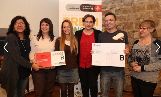 7è Premi del Consell Municipal d'Immigració de Barcelona — AMIC-UGT, Ada Colau, 22 de desembre de 2015